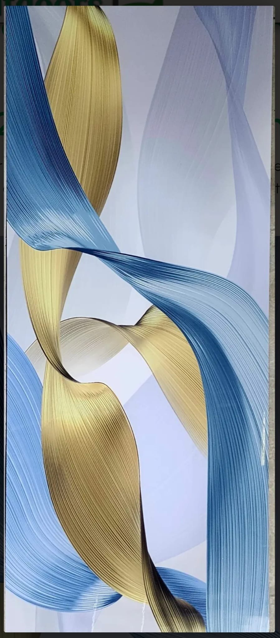 Azure Gold Ribbon UV Marble Sheet