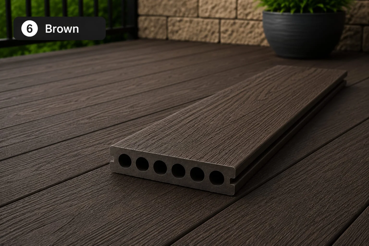 Brown WPC Hollow Decking Sydney 1 Brown WPC Hollow Decking