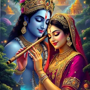 Divine Radha Krishna UV Marble Sheet