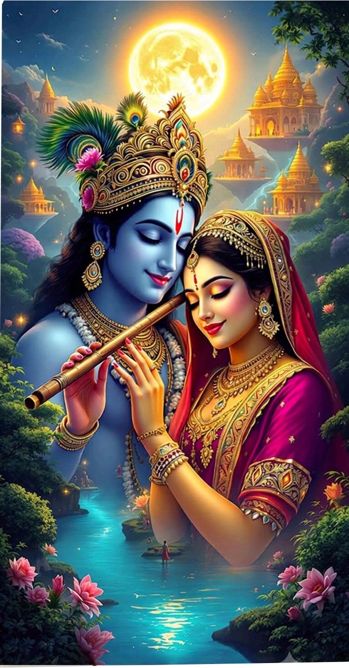 Divine Radha Krishna UV Marble Sheet