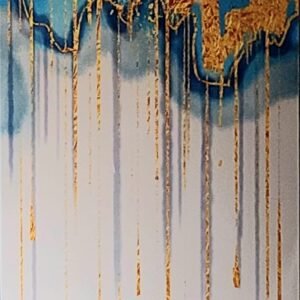 Midnight Gold Cascade UV Marble Sheet