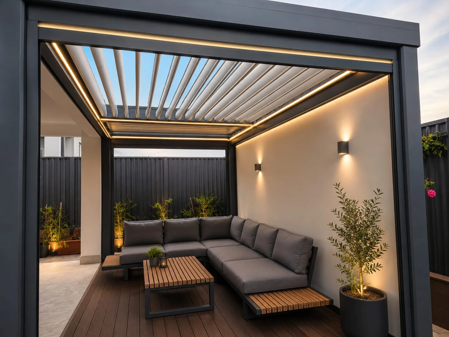 Open Roof Aluminium Louver Pergola 10 Outdoor Pergolas