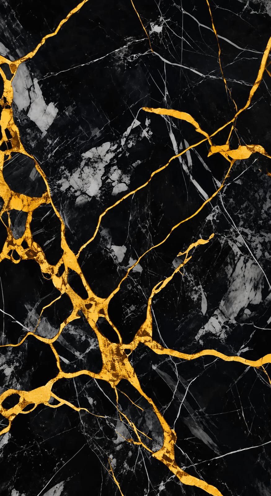 Royal Black Gold Vein UV Marble Sheet
