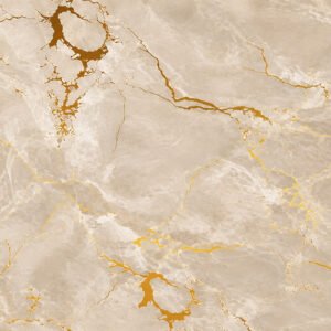 Royal Golden Vein UV Marble Sheet with a cream-beige marble-look surface and flowing golden veins for refined interiors.