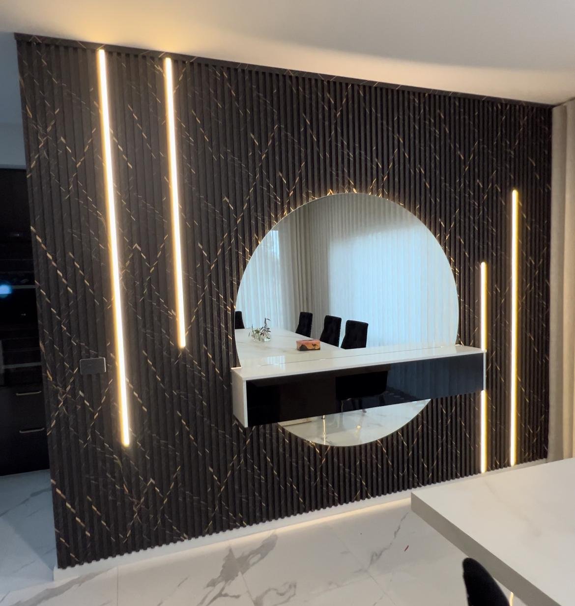 Split Round LED Mirror