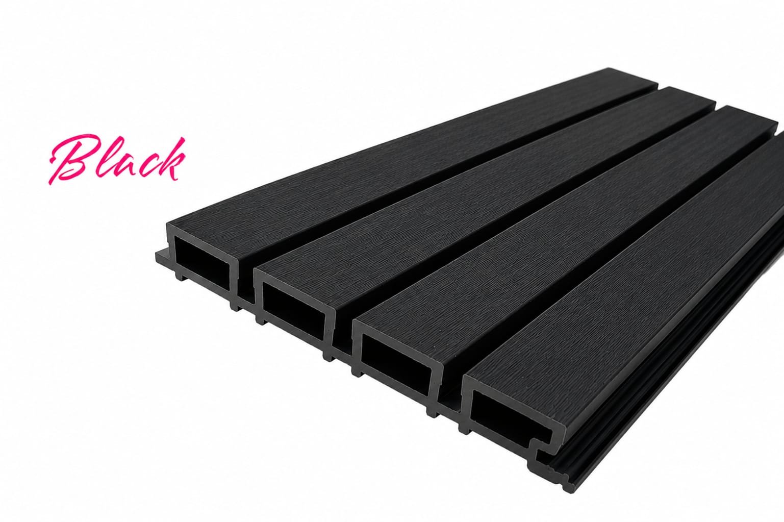 Black WPC Wall Panel